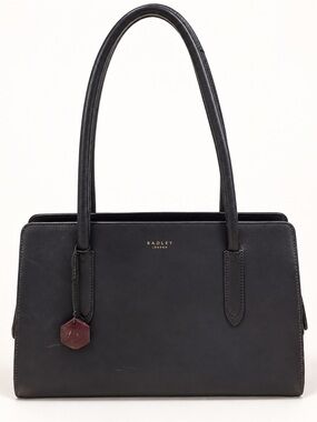 Radley London Navy Leather Structured Work Tote